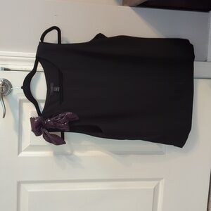 JCrew Black Sleeveless Blouse with a Sequence Bow Size 10